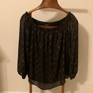 Rock & Republic Black and Brown Blouse